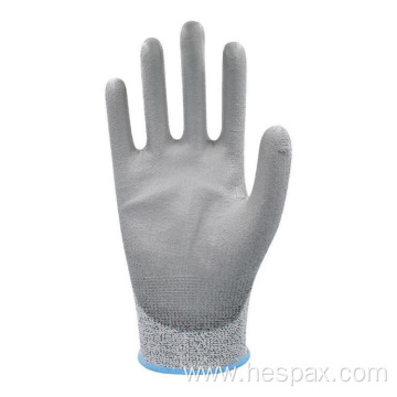 Hespax Cut Resistant HPPE Work Gloves PU Coated